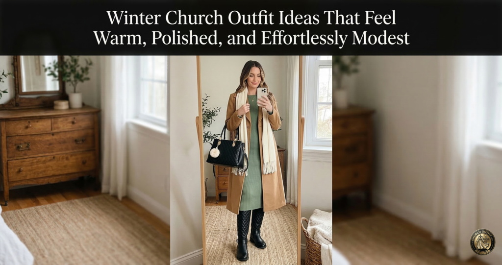 Winter Church Outfit Ideas That Feel Warm, Polished, and Effortlessly Modest - Church Outfit